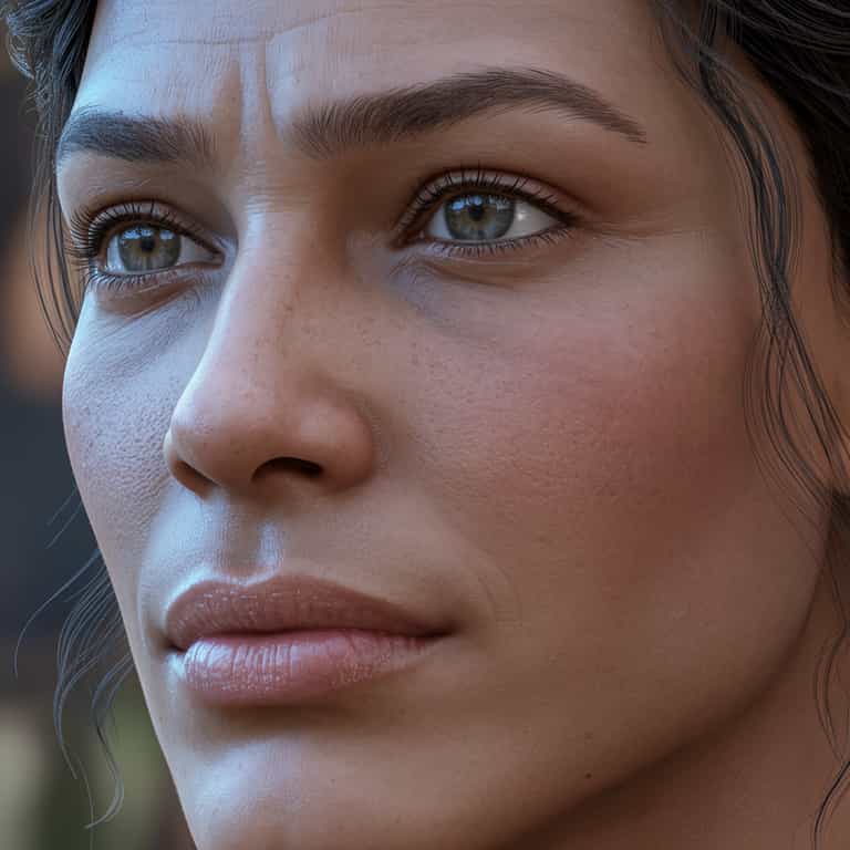 Intimate Gaze: A Hyper-Realistic Portrait
