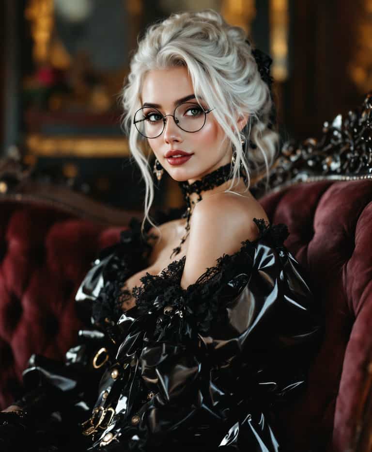 Elegance in Black: A Study in Contrast and Vintage Glamour