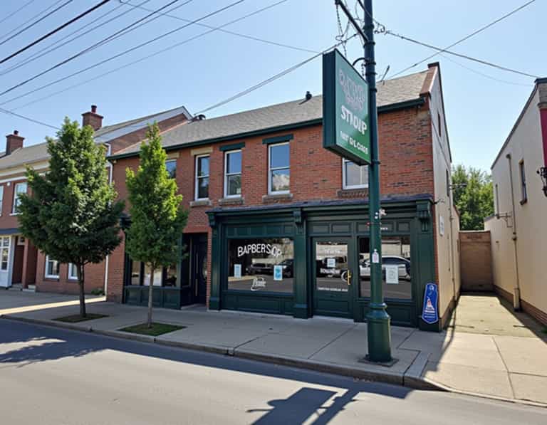 Small Town Barbershop on Main Street