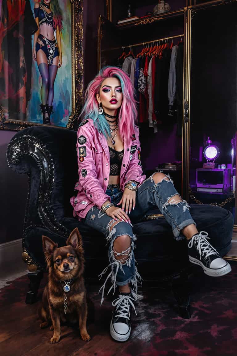 Vibrant Rebellion: A Portrait of Individuality