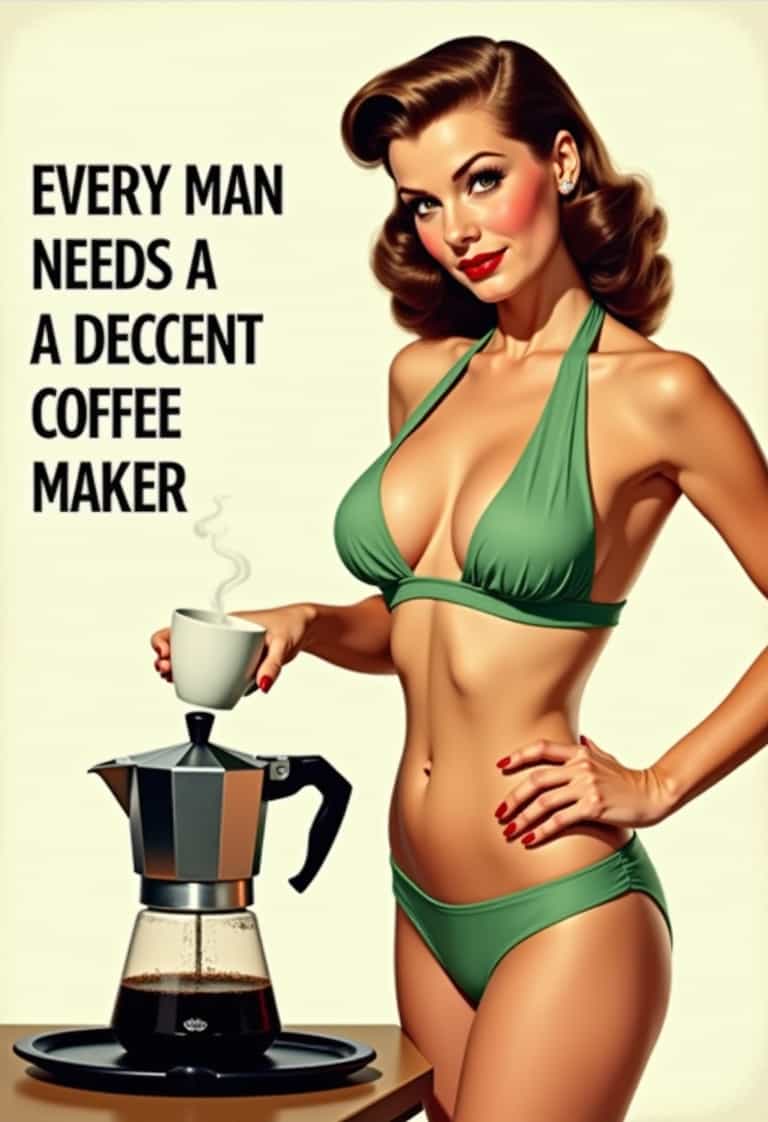 Retro Coffee Maker Pin-Up