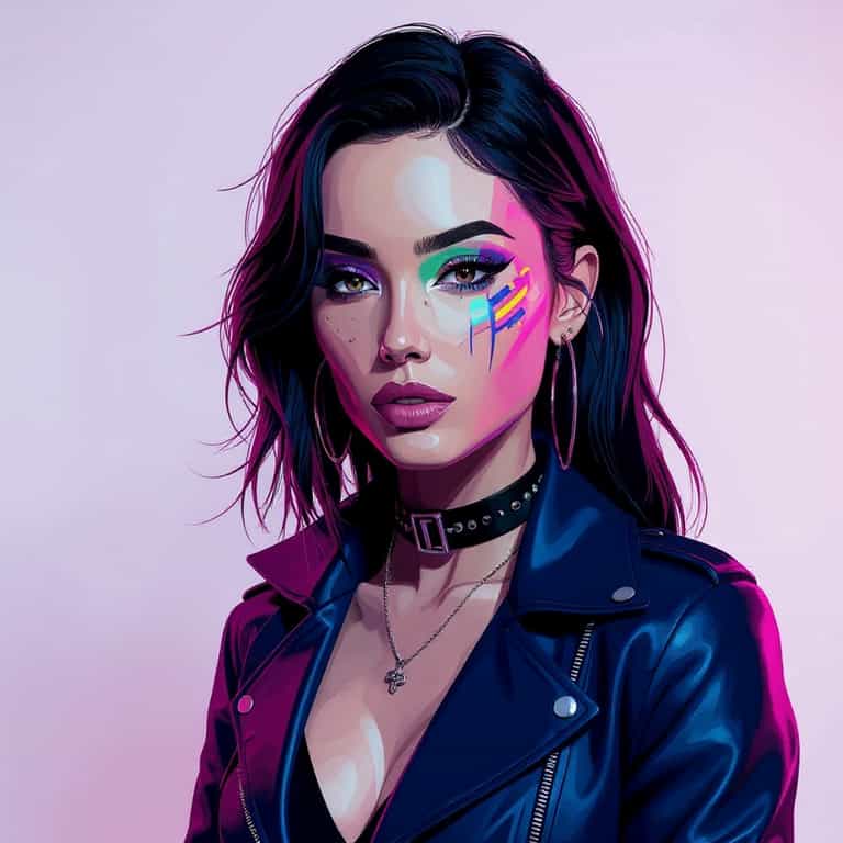 AI-generated image: Portrait series with neutral background
