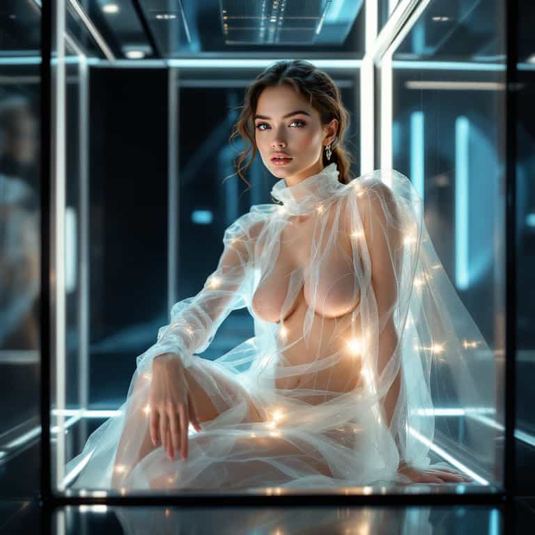 AI-generated image: A stunning 24-year-old fashion model for Vogue magazine, captured in a photorealistic DSLR-quality i