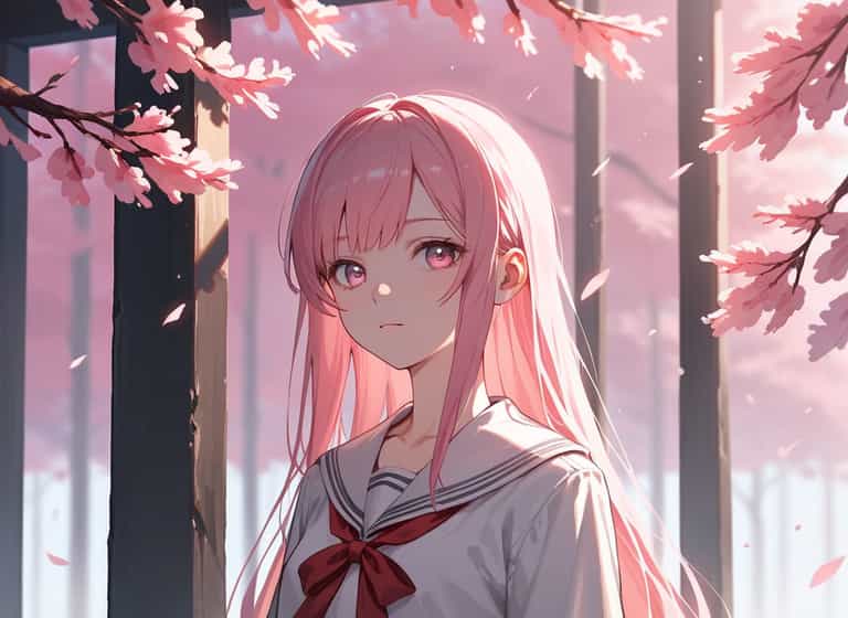 Sakura Whispers in Pink Light