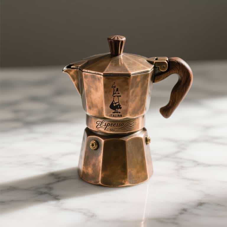 Patinaed Copper Moka Pot
