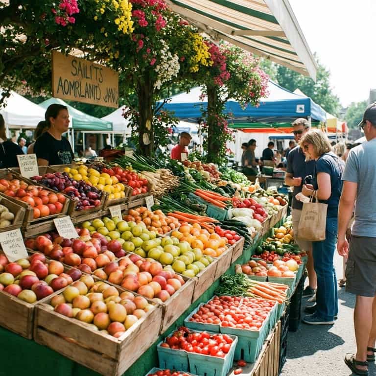 Bountiful Harvest at Market Stall