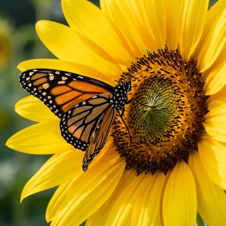 Monarch on Sunflower Radiance