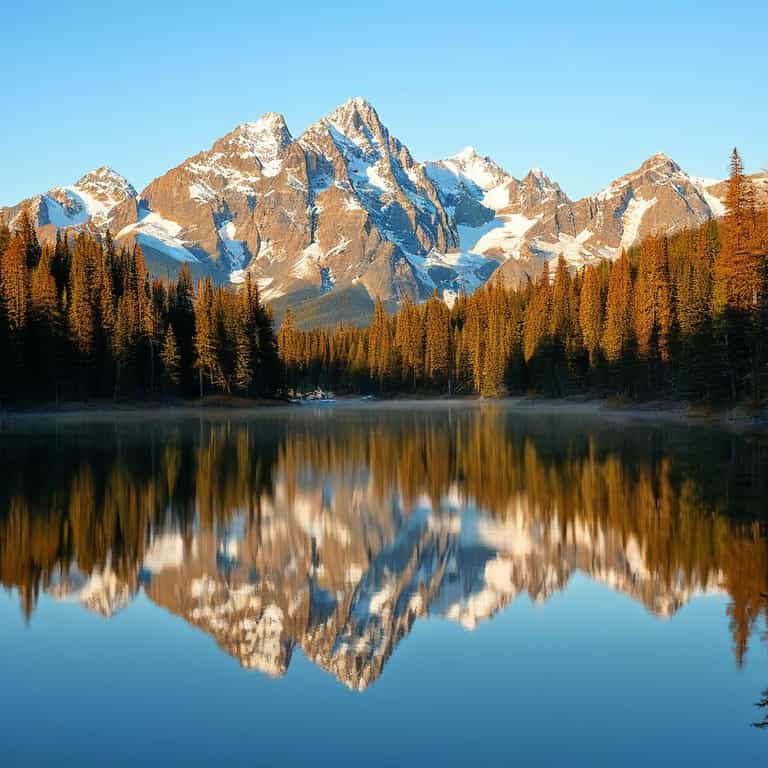 Reflected Peaks at Dawn's Light