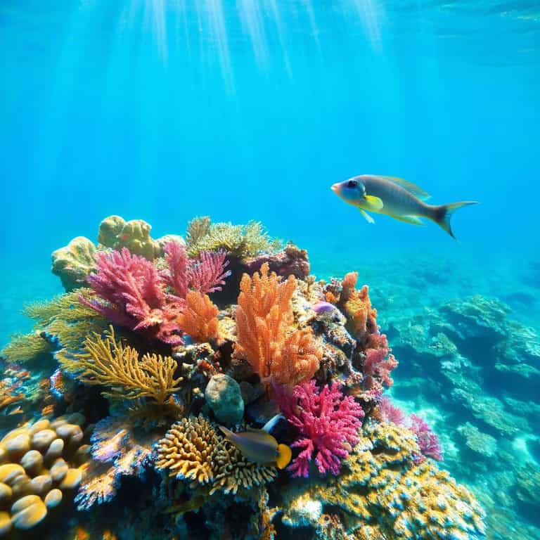 Sunlit Coral Reef in Bloom