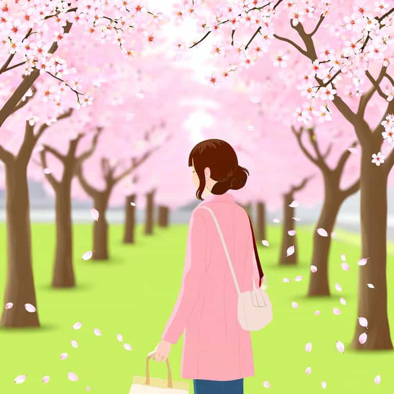 Sakura Stroll Beneath Blossoms