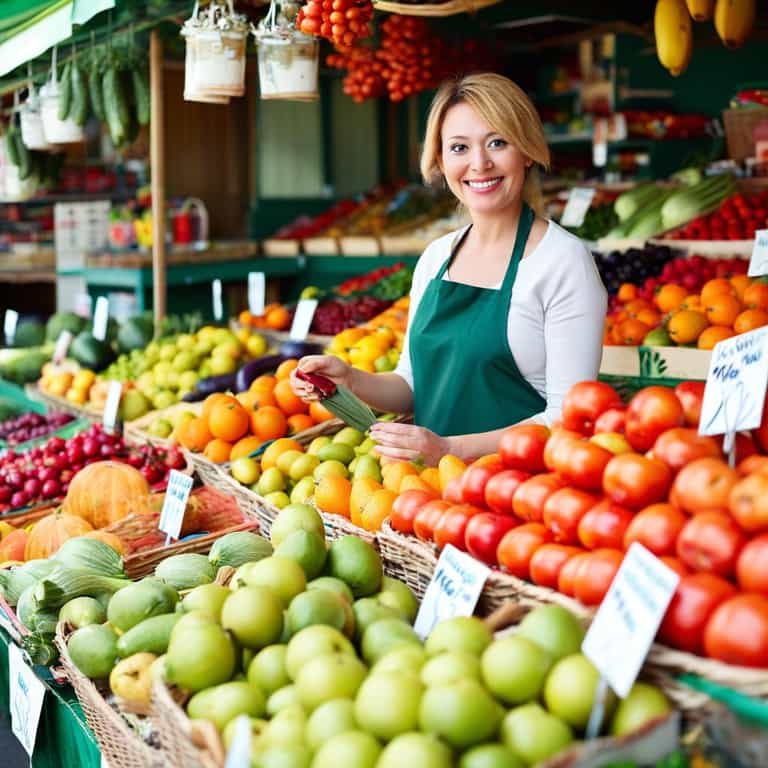 Radiant Vendor Amid Abundant Produce