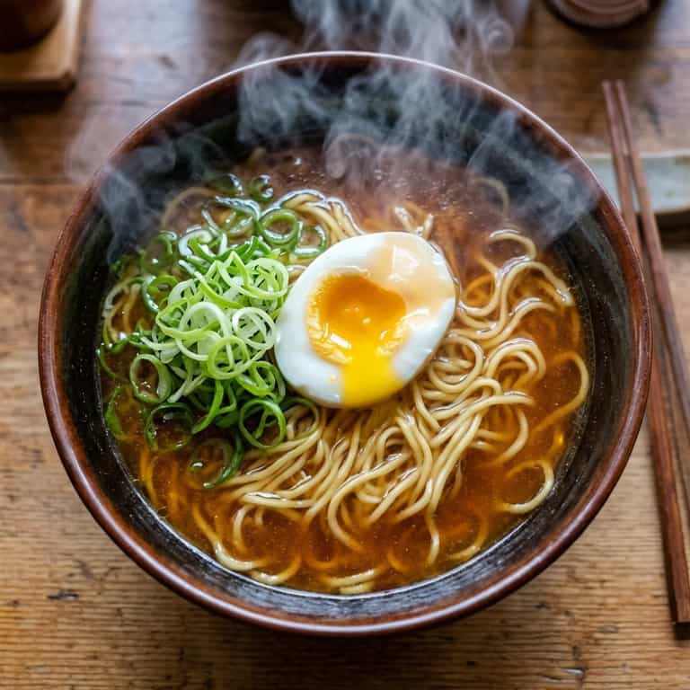 Steaming Ramen with Golden Yolk