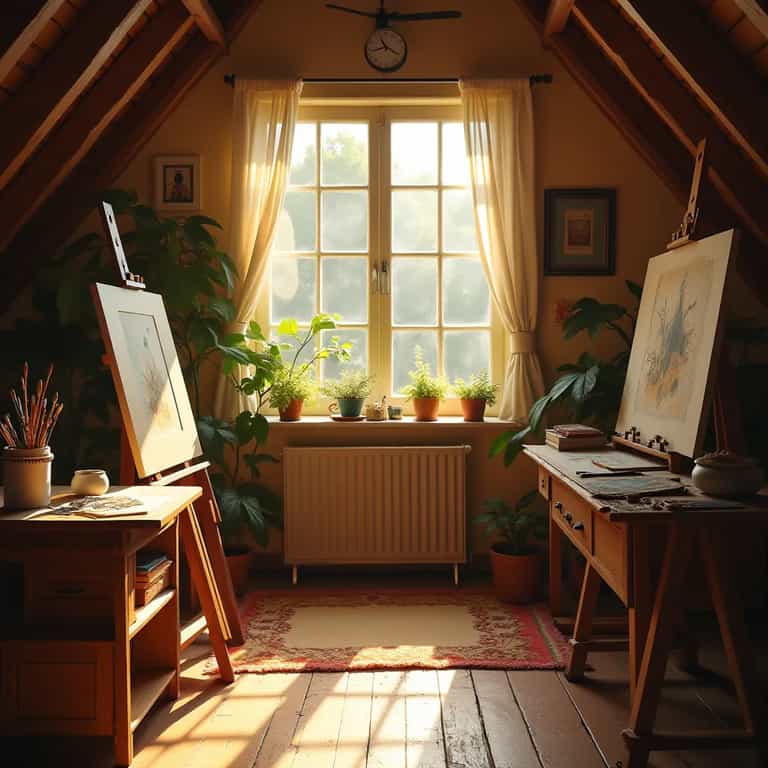Sunlit Attic Artist's Retreat