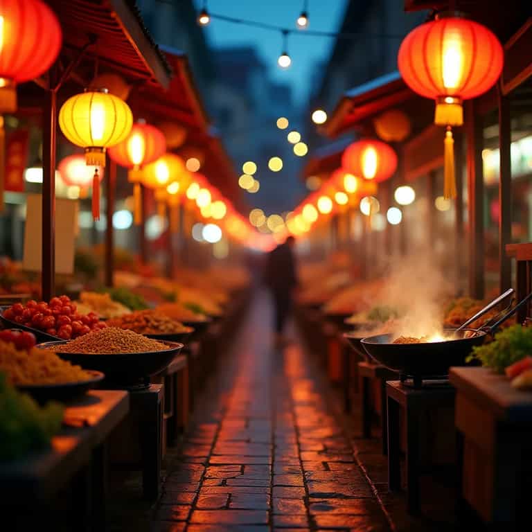 Lanterns Over Twilight Market Alley