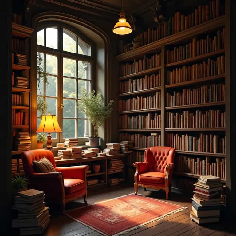 Golden Light Library Reading Nook