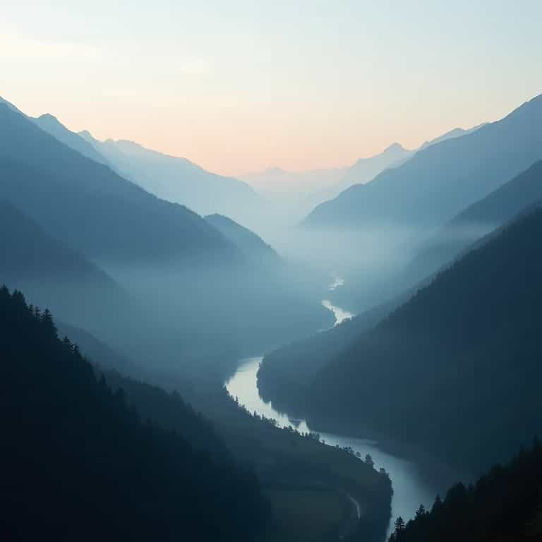 River Valley at Misty Dawn