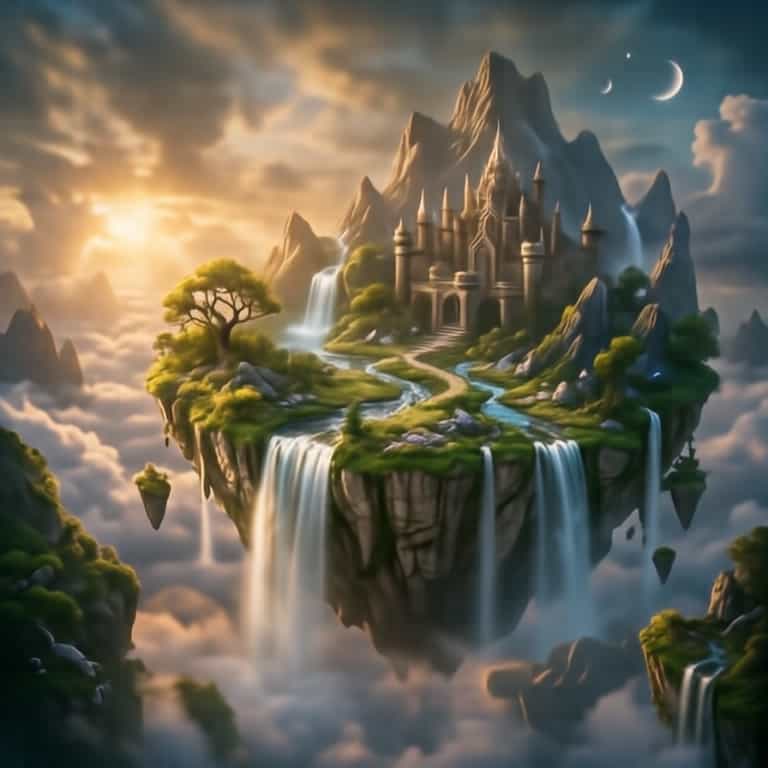 Floating Castle of Cascading Dreams