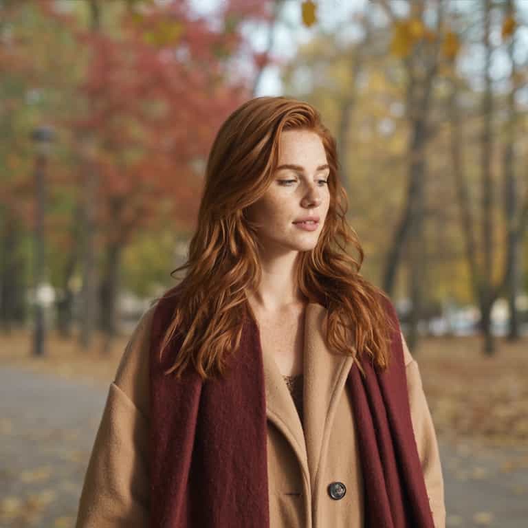 Redhead in Autumn Stillness