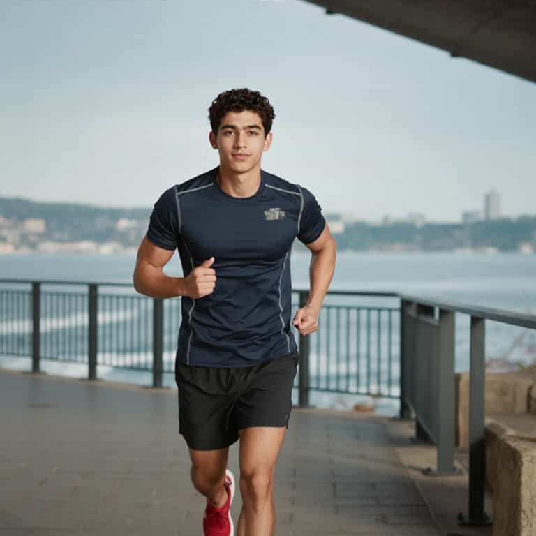Morning Run on Waterfront Promenade