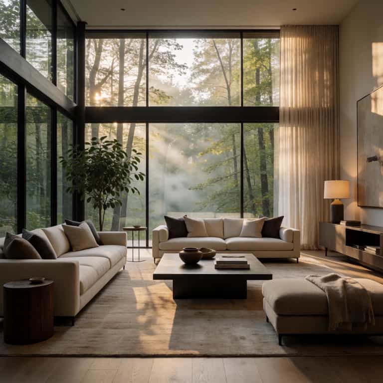 Sunlit Mist in Modern Sanctuary