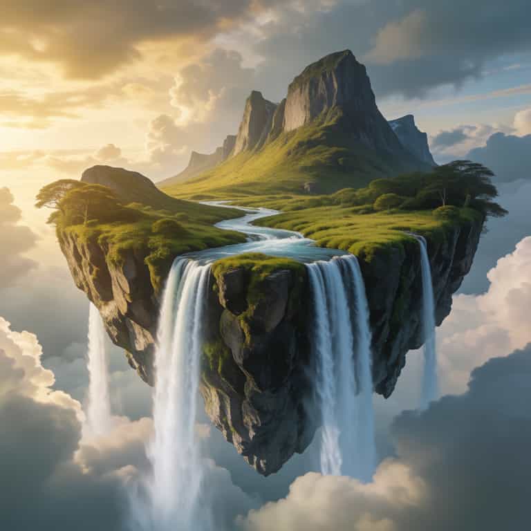 Floating Island of Cascading Falls