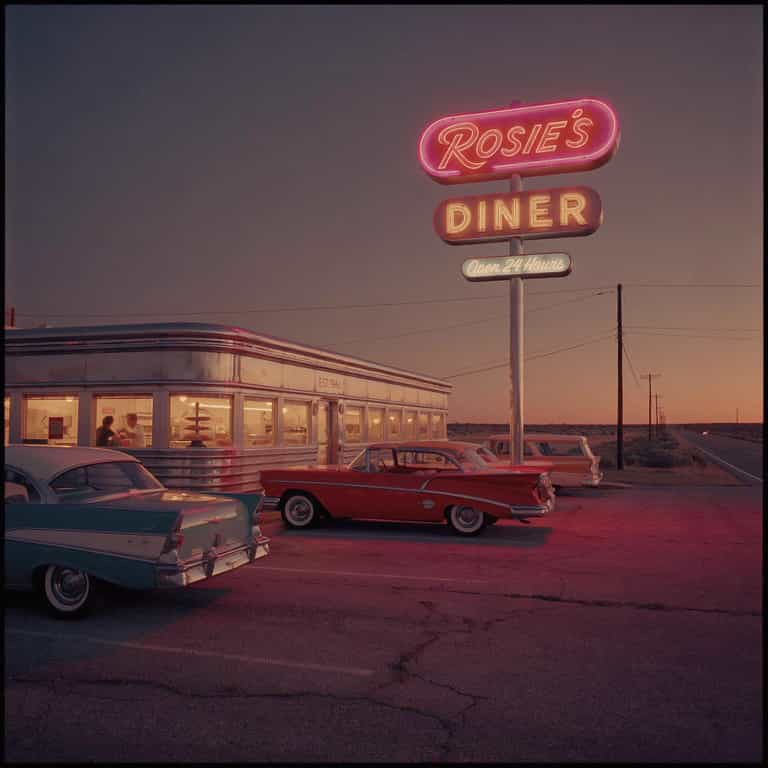 Rosie's Diner Neon Twilight