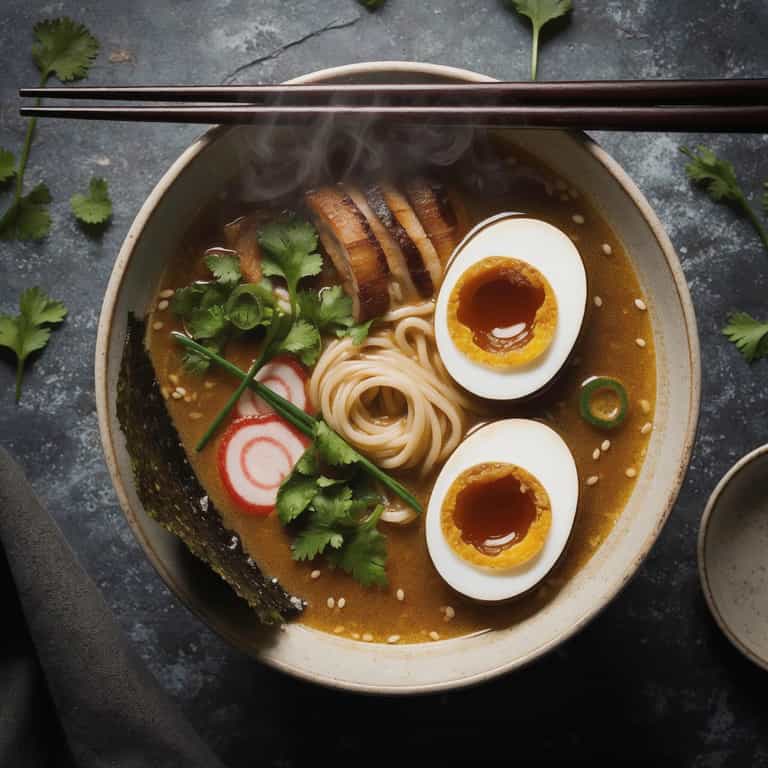 Steaming Ramen with Soft Eggs