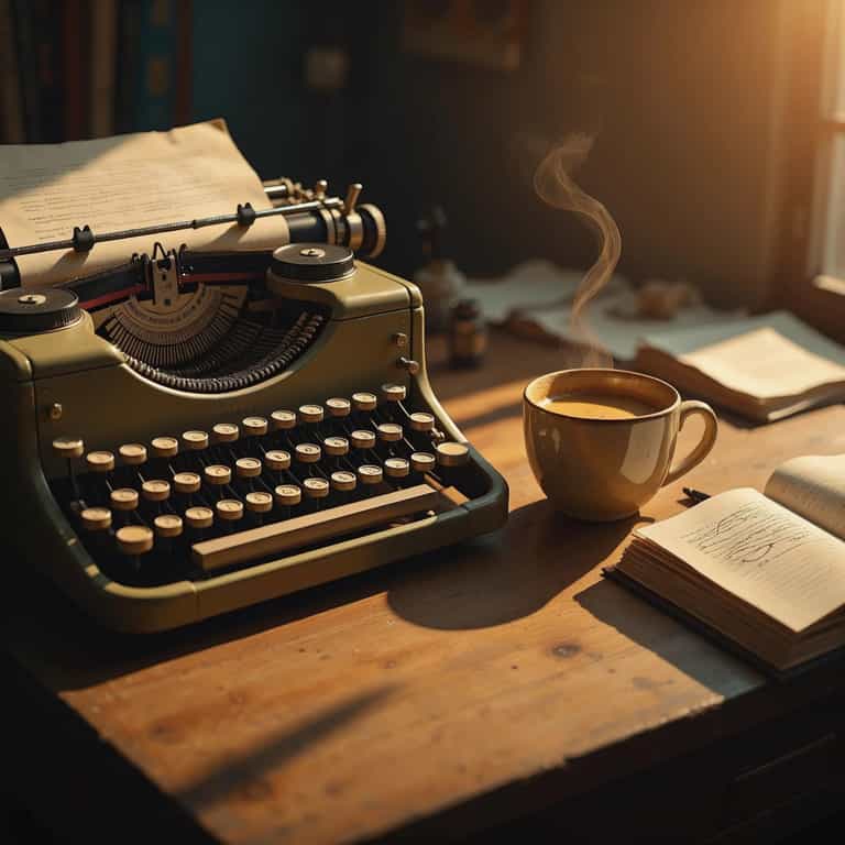 Golden Light on Vintage Typewriter