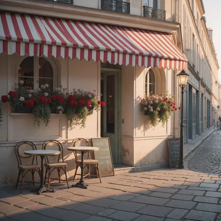 Cafe Awning in Morning Light