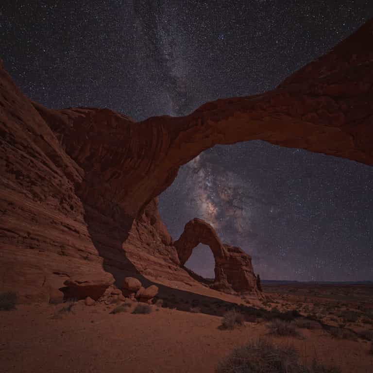 Milky Way Through Sandstone Arch