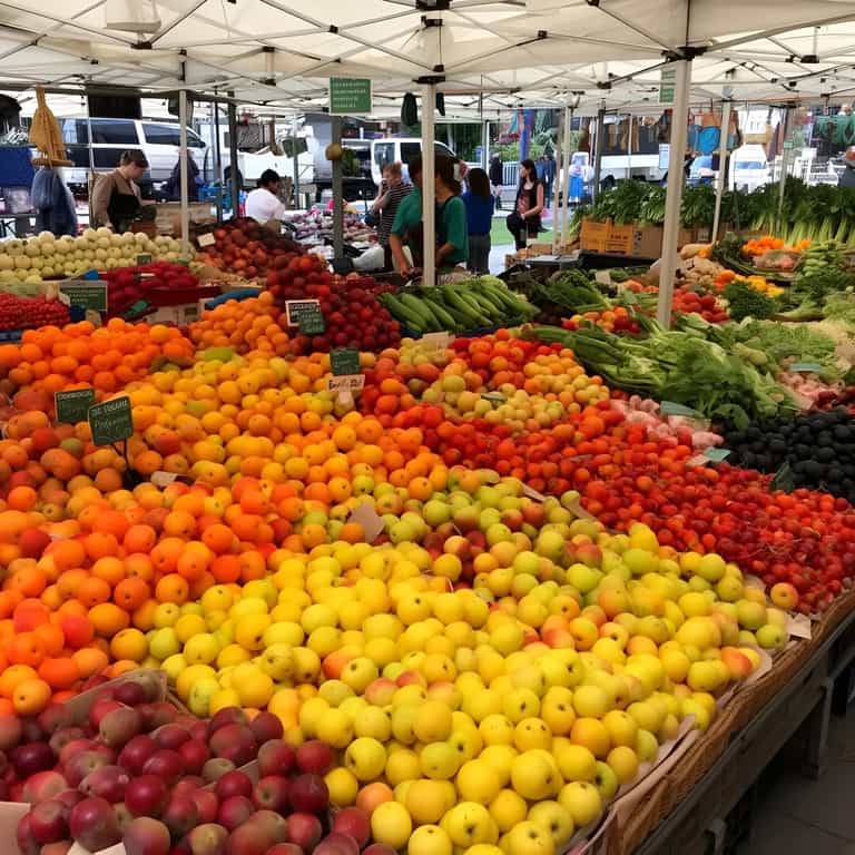 Vivid Rainbow of Market Produce