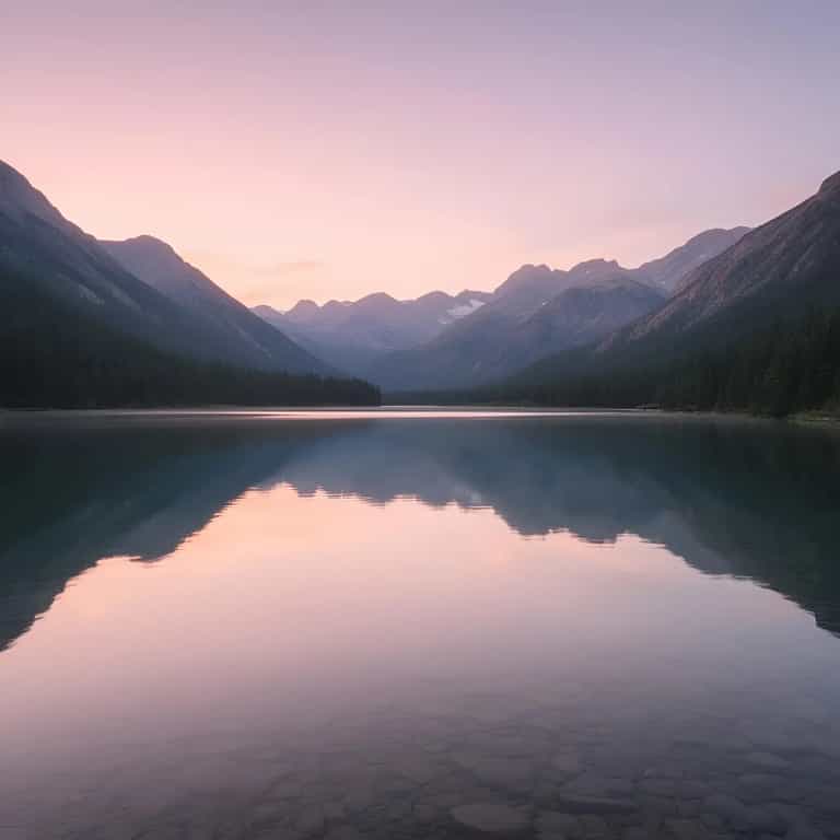Alpine Lake at First Light