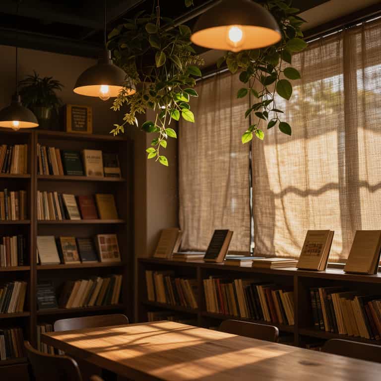 Golden Light in Book Nook