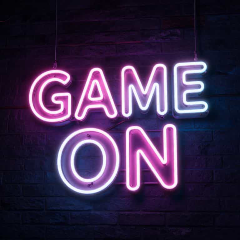 Neon Game On Sign
