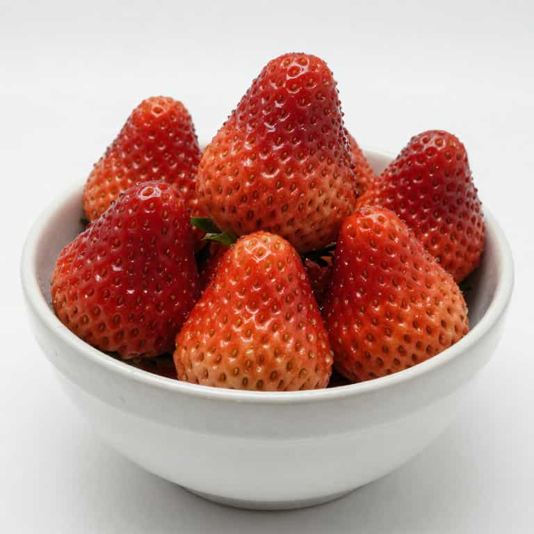 Dew-Kissed Strawberries in Porcelain