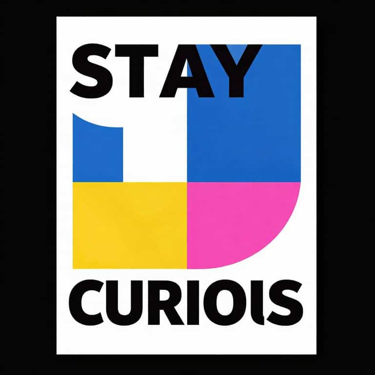 Stay Curious Geometric Typography