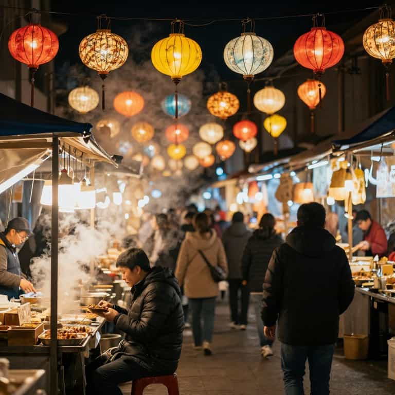 Steam and Lanterns at Midnight Market