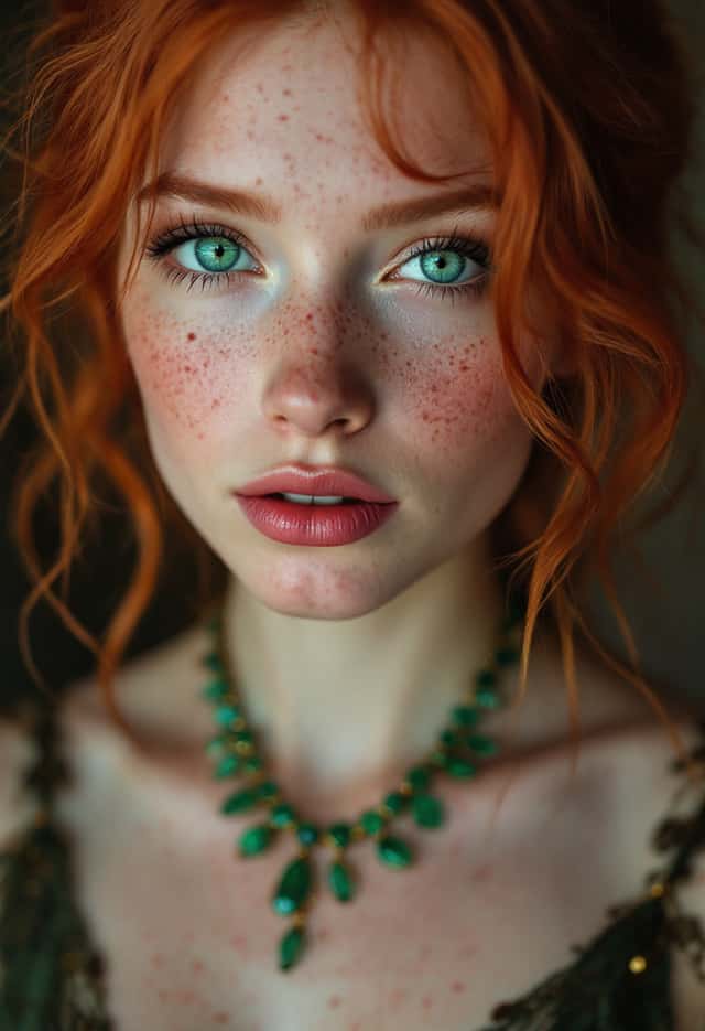 AI-generated portrait of a woman with flowing hair