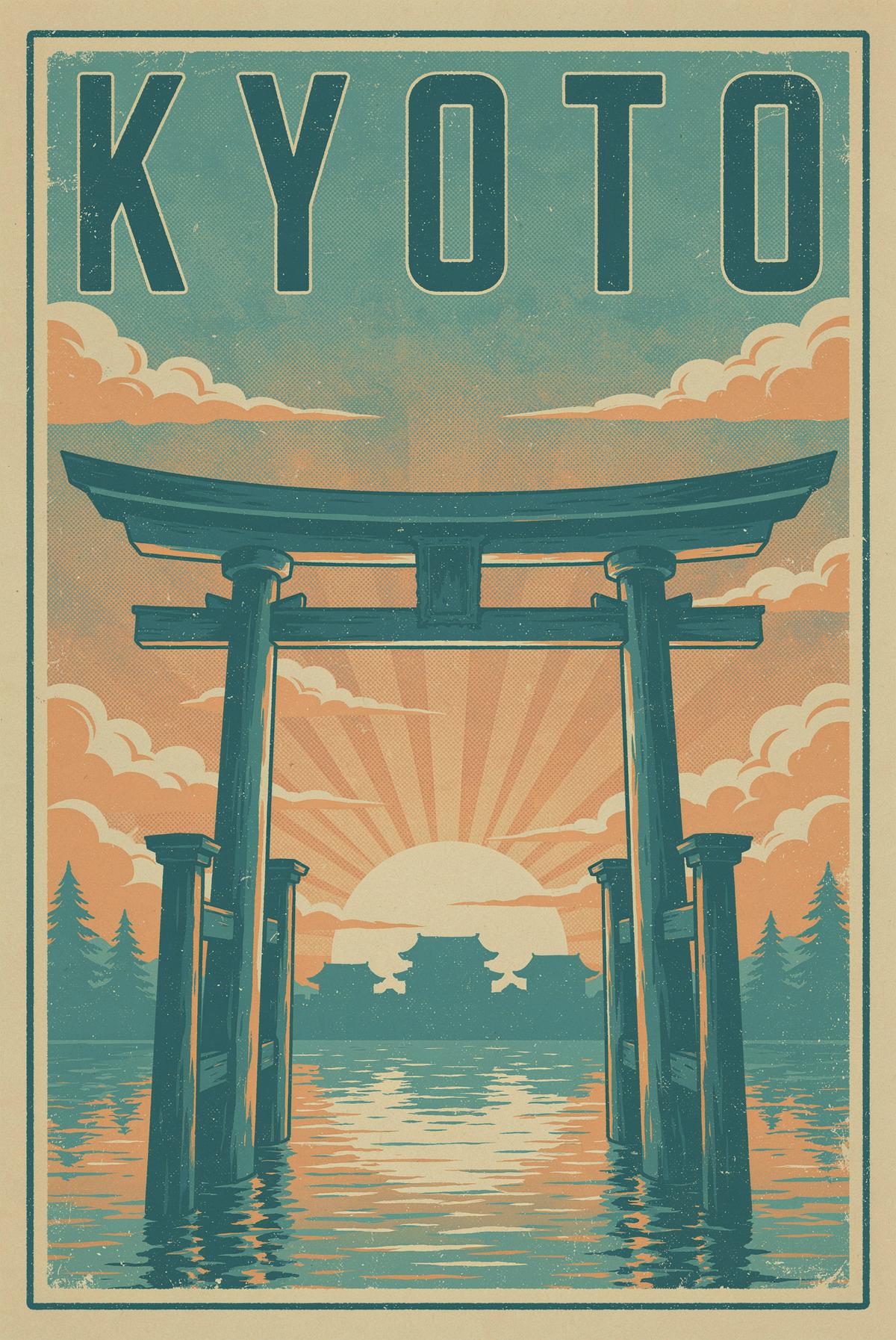 Kyoto Travel Poster