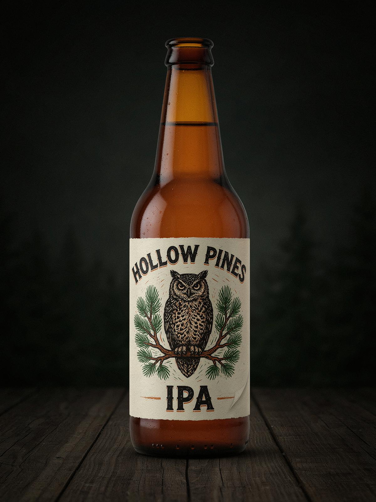 Hollow Pines IPA Label
