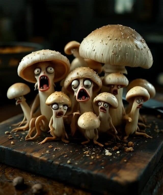 mushrooms screaming 