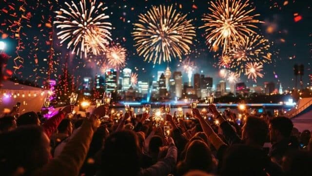 fireworks exploding in the air
