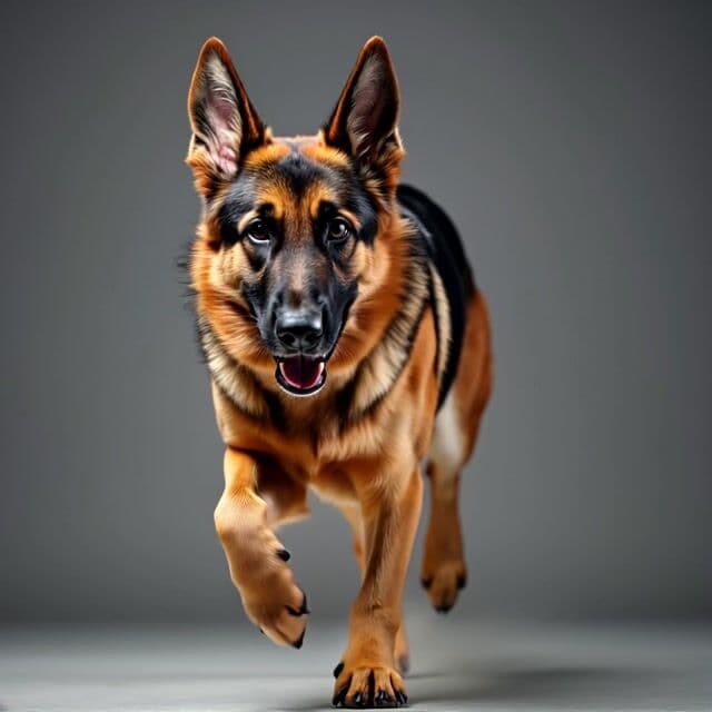 a dog running