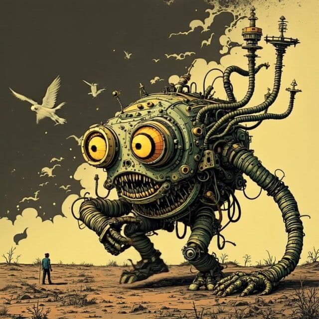 a machine walking