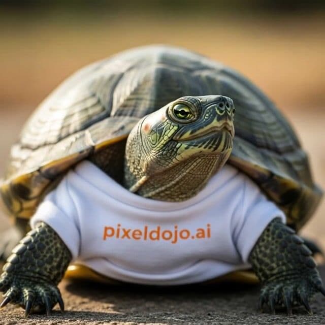 A weathered turtle ambles slowly along a rugged, rocky path in a sunlit coastal landscape, its textured shell catching the warm golden light of late afternoon. The camera follows with a smooth, low-angle tracking shot, using a 35mm anamorphic lens to create a cinematic depth of field, with the rocky terrain and distant ocean softly blurred in the background. Shot in photorealistic live-action at 24 fps with natural cinematic lighting and subtle film grain, this 10-second scene in 4K resolution and 16:9 aspect ratio evokes a serene, timeless mood.
