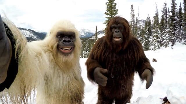 Create a realistic, entertaining YouTube vlog video in the style of the channel "Outdoor Boys."  The main characters are a friendly, large Yeti with shaggy white fur and Bigfoot from the channel  "BigfootVlogs," both standing in a breathtaking snowy mountain landscape: snow-covered pine  trees, deep snow, rugged mountains in the background, cloudy sky. The mood is friendly,  adventurous, and authentic, just like Outdoor Boys.   

The video should look like a genuine, spontaneous scene from a real vlog, not cinematic or  overly polished—just natural, handheld, and authentic.  

 Yeti and Bigfoot are huddled over a makeshift "snow kitchen." With mittened hands, they build a  giant snow sandwich: layers of pinecones, icicles, and wild berries stacked between slabs of  packed snow.

 They compete to see who can make the most ridiculous, towering sandwich. Both  creatures laugh, toss snowballs, and try to take a big bite—only to get a face full of snow.   

Yeti grins at the camera and says:   "Pixel Dojo.ai: the ultimate AI Video Generator! Not exactly gourmet, but perfect for legends!" 

  Bigfoot gives a mock chef’s bow, then pretends to rate the sandwich with exaggerated  seriousness, holding up a pinecone like a fancy garnish. 

  Camera style: POV, selfie stick, occasional drone shots capturing the snow kitchen and the  playful chaos, but always keeping the raw, vlog-like feel—unsteady, handheld, and personal.   Sounds: Crunching snow, laughter, playful banter, echoing mountains.   Yeti personality: Humorous, bold, likable, practical.   Landscape: Wide, snowy, pristine, with the majestic mountains as the centerpiece.   Props: Snow kitchen, pinecones, wild berries, icicles, snowballs, but otherwise natural.
