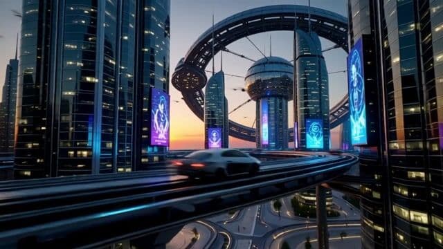 a futuristic city