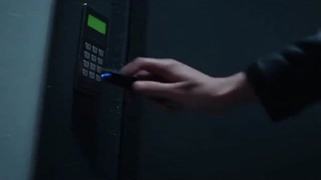 a thrilling action sequence of a woman trying to find her favorite candy. The candy wrapper is purple with a pixelated dragon and reads "Pixel Dojo". The woman says "Gotta have that pixel dojo candy. with over 60 ai tools, it's basically zero calories."