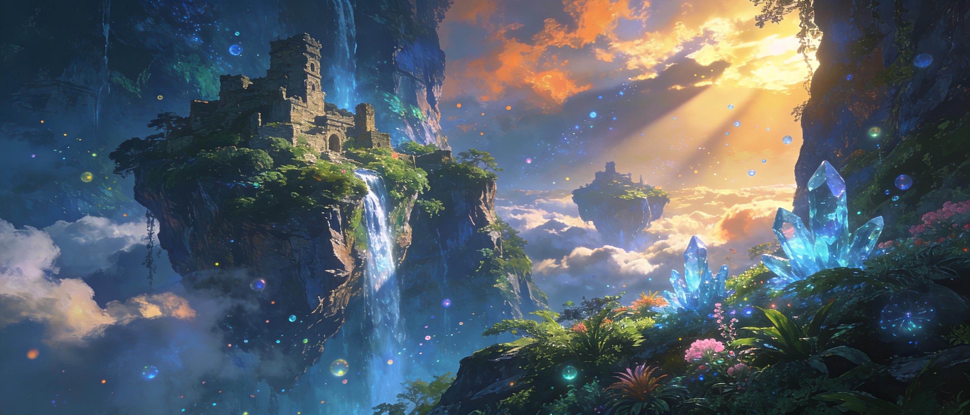 Example: a vibrant imaginative digital artwork blending concept art and painterly style, 
