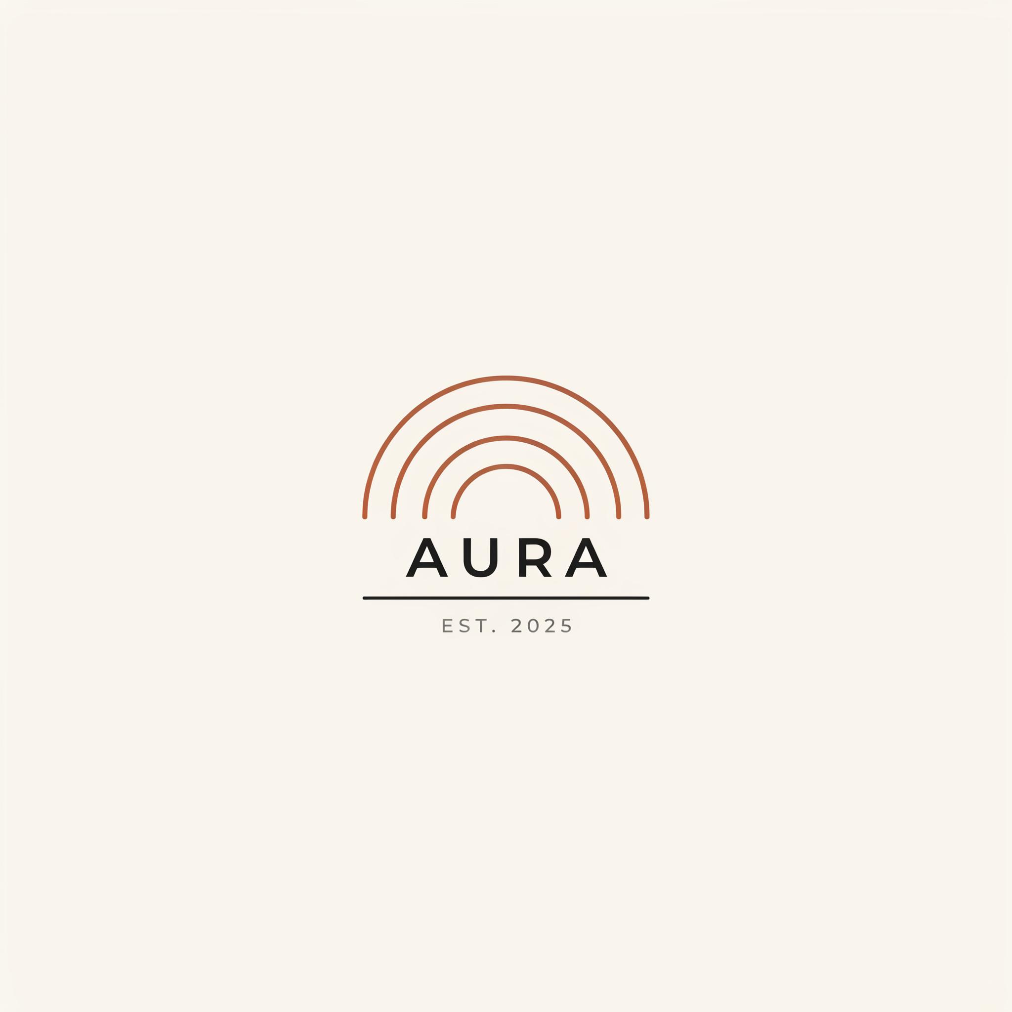Example: a clean modern brand identity illustration, minimal geometric logo with crisp ty